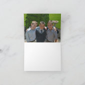 金ゴールドの十字の宗教はの海軍クローバー感謝していしています サンキューカード (内部)