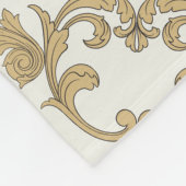 金ゴールドの十字架像の十字のピンクのバラの女の赤ちゃん フリースブランケット (角)