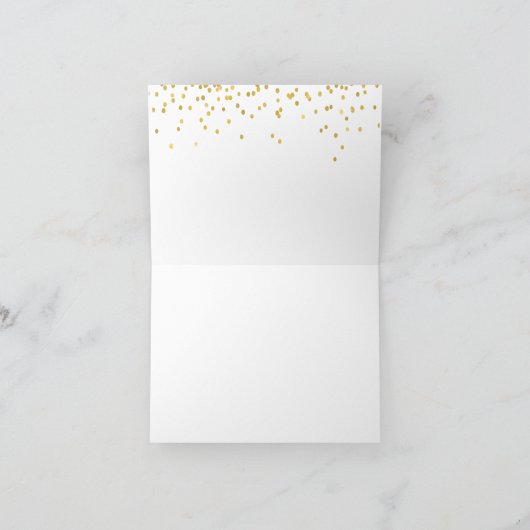 金ゴールドの原稿私の新婦付添人の婚礼の日です 招待状 (内部)