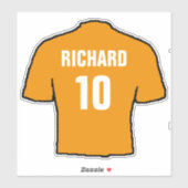 金ゴールドの古いサッカーシャツ シール (シート)