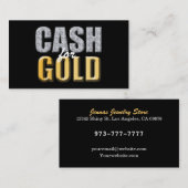 金ゴールドの名刺のために現金に換えて下さい 名刺 (正面/裏面)