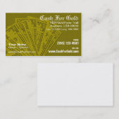 金ゴールドの名刺のために現金に換えて下さい 名刺 (正面/裏面)