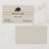 金ゴールドの名刺のオークの木のプランテーション 名刺 (正面/裏面)