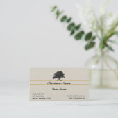 金ゴールドの名刺のオークの木のプランテーション 名刺 (スタンド正面)