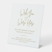 金ゴールドの名前を愛するメモリアル結婚 台座サイン (正面)