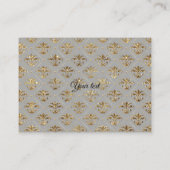 金ゴールドの吹き王室の出し、丸い名刺 名刺 (裏面)