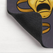 金ゴールドの喜劇および悲劇の劇場のマスク マウスパッド (コーナー)