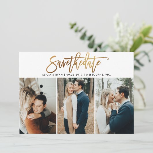 金ゴールドの多数の写真は日付を救います セーブザデート (スタンド正面)