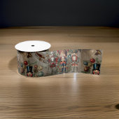 金ゴールドの夢のようなナツクラッカークリスマスフェスティバル サテンリボン