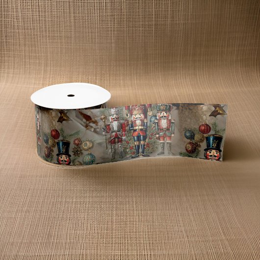 金ゴールドの夢のようなナツクラッカークリスマスフェスティバル サテンリボン