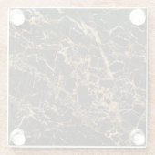 金ゴールドの大理石のコースター ガラスコースター (裏面)