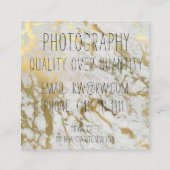 金ゴールドの大理石の名刺 スクエア名刺 (裏面)