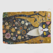 金ゴールドの天体 ゴルフタオル (横)