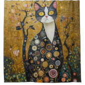 金ゴールドの天体 シャワーカーテン (正面)