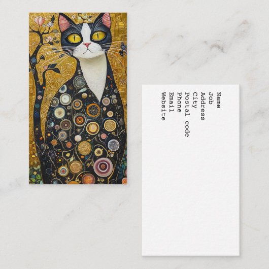 金ゴールドの天体 名刺 (正面/裏面)