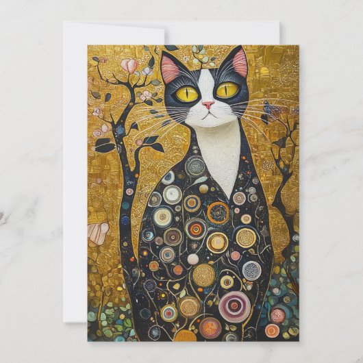 金ゴールドの天体 招待状 (正面)