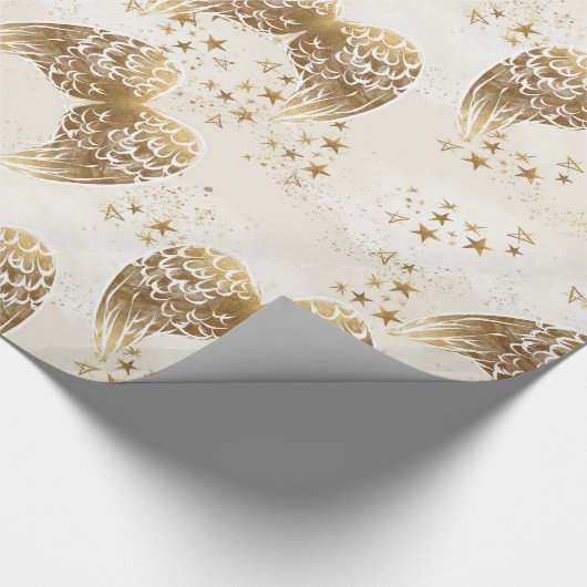 金ゴールドの天使によってはラッピングペーパーが飛びましたり及び主演します ラッピングペーパー (角)