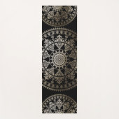 金ゴールドの太陽のな曼荼羅のヨガのマット|カスタムな色 ヨガマット (正面)