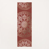 金ゴールドの太陽のな曼荼羅のヨガのマット|カスタムな色 ヨガマット (正面)