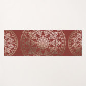 金ゴールドの太陽のな曼荼羅のヨガのマット|カスタムな色 ヨガマット (正面(横))