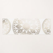 金ゴールドの太陽のな曼荼羅のヨガのマット|カスタムな色 ヨガマット (正面(横))