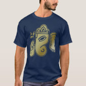 金ゴールドの女神Ganesha -人のTシャツ Tシャツ (正面)