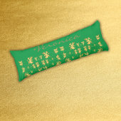 金ゴールドの妖精とピクシーの塵の緑のモノグラム | ボディピロー