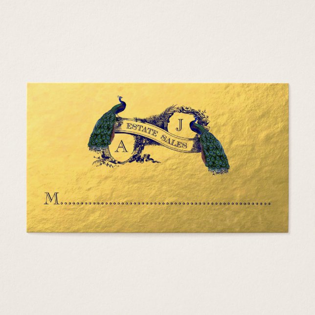 金ゴールドの孔雀のおあつらえ (正面)