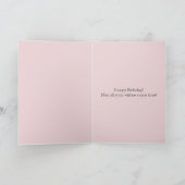 金ゴールドの宝石の蝶誕生日 カード (内部)