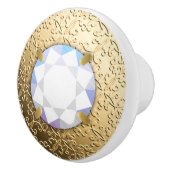 金ゴールドの宝石フェイク付きダマスク セラミックノブ (右)