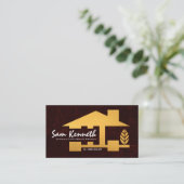 金ゴールドの家の開発のマネージャーの建築業者 名刺 (スタンド正面)