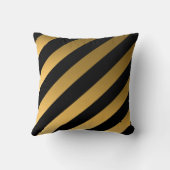 金ゴールドの対角線は縞で飾ります クッション (裏面)