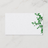 金ゴールドの専門の名刺の緑の葉 名刺 (裏面)