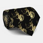 金ゴールドの射手座のArcherのタイ ネクタイ (ロール)