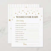 金ゴールドの小さな星のシャワーがベビーを願う (正面/裏面)