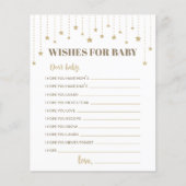 金ゴールドの小さな星のシャワーがベビーを願う (正面)