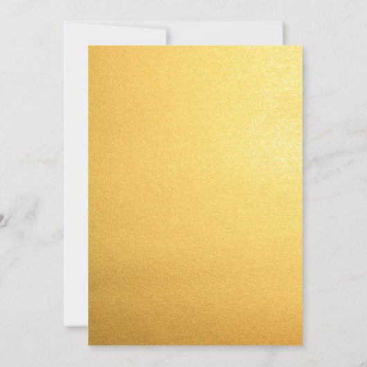 金ゴールドの小さな蝶が彼女の道の赤ちゃんシャワー 招待状 (裏面)