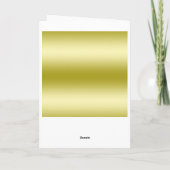 金ゴールドの小剣及び三重の裂け目の誕生日は感謝していしています カード (裏面)