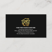 金ゴールドの屋上ツール 名刺 (裏面)