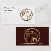 金ゴールドの山羊座の(占星術の)十二宮図の海のヤギの占星術の印 名刺 (正面/裏面)