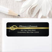 金ゴールドの差出人住所ラベルのバンド ラベル (インサイチュ)