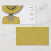 金ゴールドの帽子-ビジネス 名刺 (正面/裏面)