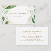 金ゴールドの幾何学模様(水彩) 名刺 (正面/裏面)