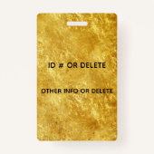 金ゴールドの幾何学的な正方形のモダンで粋なバッジの締縄 バッジ (裏面)