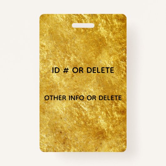 金ゴールドの幾何学的な正方形のモダンで粋なバッジの締縄 バッジ (裏面)