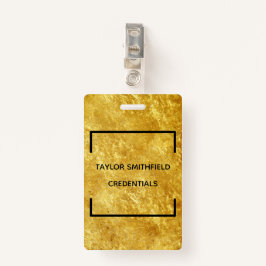 金ゴールドの幾何学的な正方形のモダンで粋なバッジの締縄 バッジ