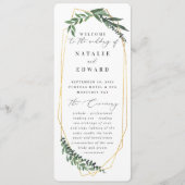 金ゴールドの幾何学的な水色 プログラム (正面)