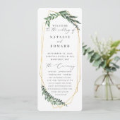 金ゴールドの幾何学的な水色 プログラム (スタンド正面)