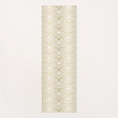 金ゴールドの幾何学的アールデコパターン（白） ヨガマット (正面)