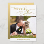 金ゴールドの後に | 休日の写真カード シーズンカード (正面/裏面)